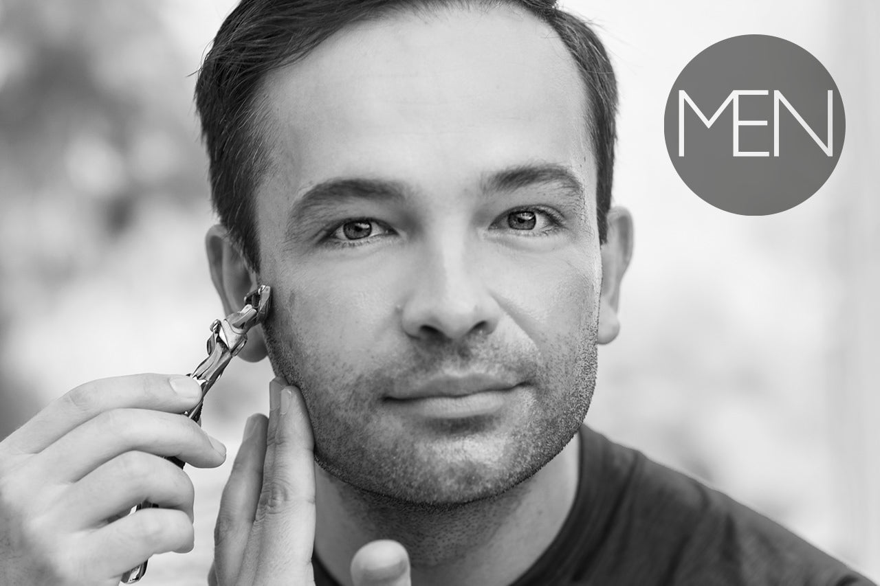 Darius Shaving Black and White image